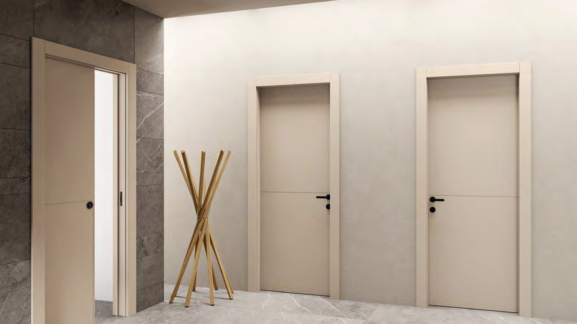 Porta a bilico di design con anta a tutta altezza, Sanremo